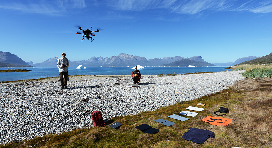 Use of drone in Greenland