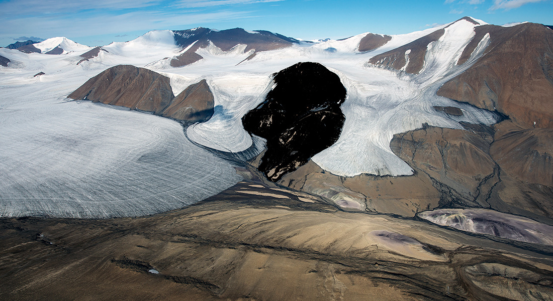 ice-free land along the coast of Greenland